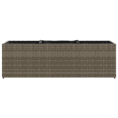 Plantekasse med 3 krukker 105 x 30 x 32 cm polyrattan grå