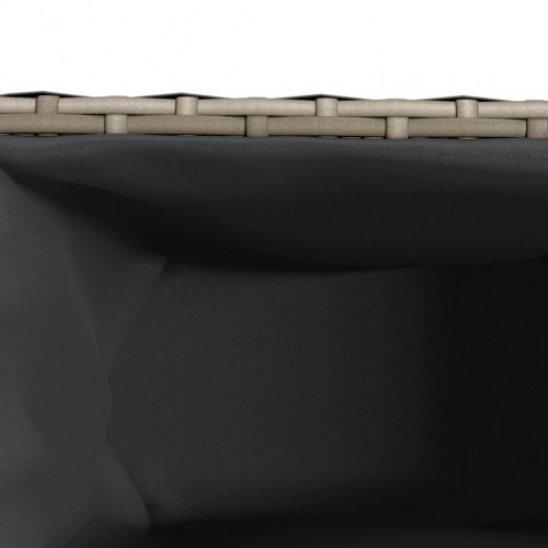 Plantekasse med 3 krukker 105 x 30 x 32 cm polyrattan grå