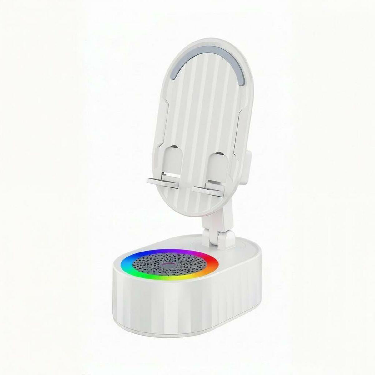 Kinglucky ZJ-016 smartphoneholder med Bluetooth-højttaler 5 W - hvid (OUTLET A) billede