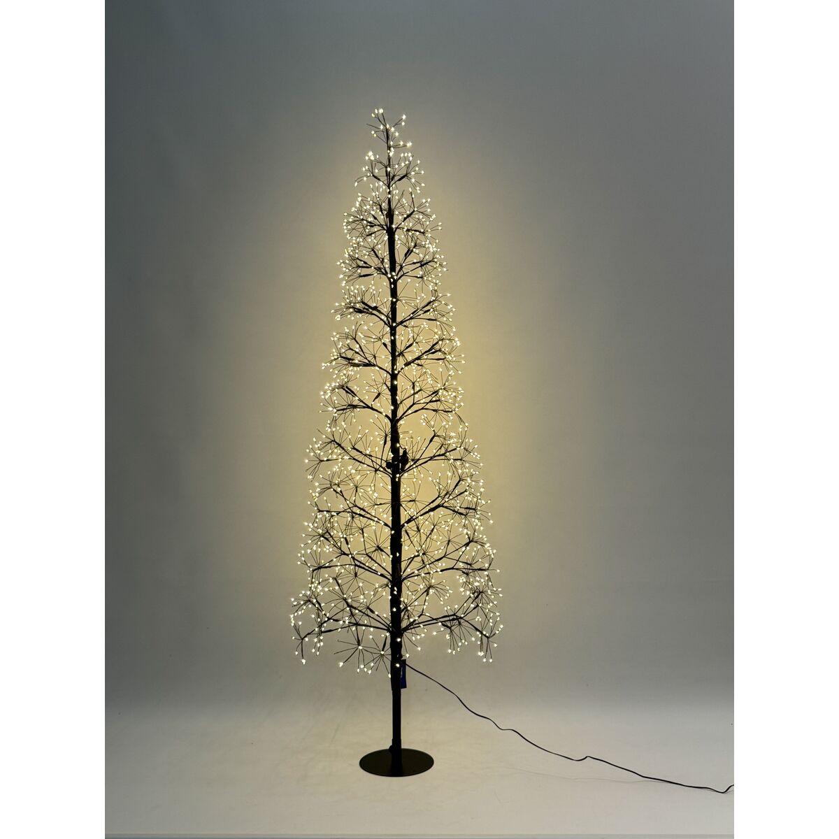 Juletræ med LED-lys - 150 cm, sort (OUTLET A) billede