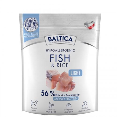 BALTICA Hypoallergenic Light Fish & Rice tørfoder til voksne mellemstore hunde – 1 kg billede