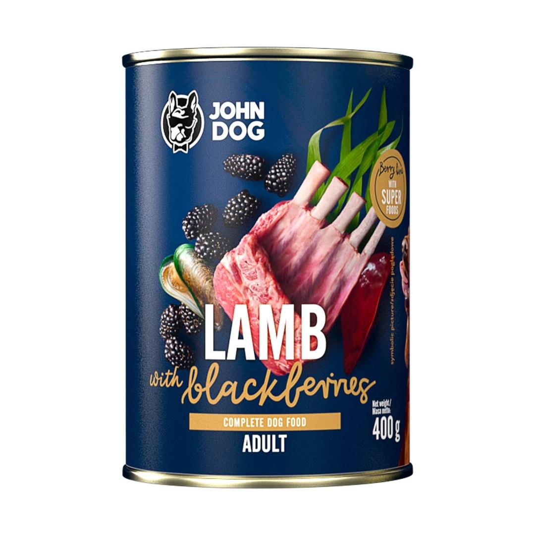 JOHN DOG Berry Line – Lam med brombær vådfoder til hunde, 800 g billede