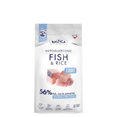 BALTICA Nutraceutic Hypoallergenic Light Fish & Rice – tørfoder til små voksne hunde, 3 kg billede