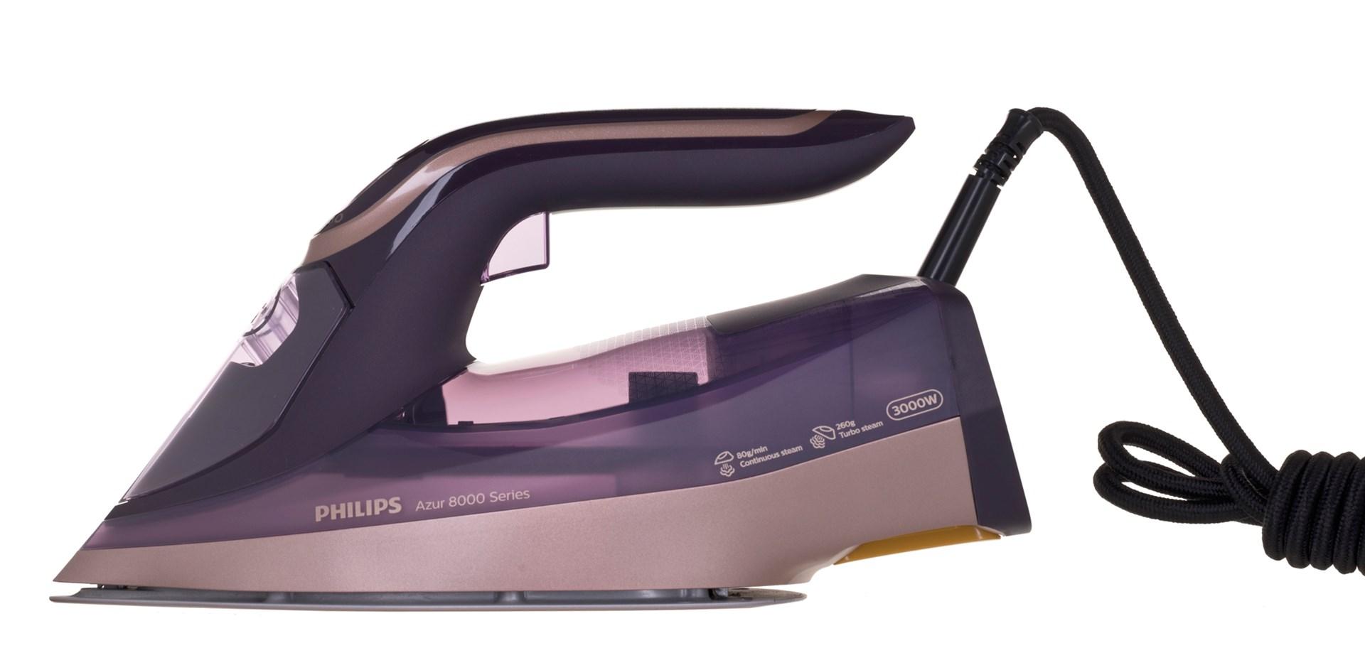 Philips Azur 8000 DST8040/30 dampstrygejern - 3.000 W, SteamGlide Elite, lilla billede