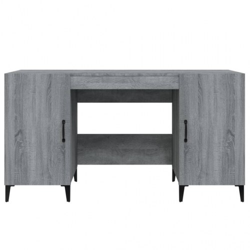 Skrivebord 140×50×75 cm i konstrueret træ - grå sonoma-eg