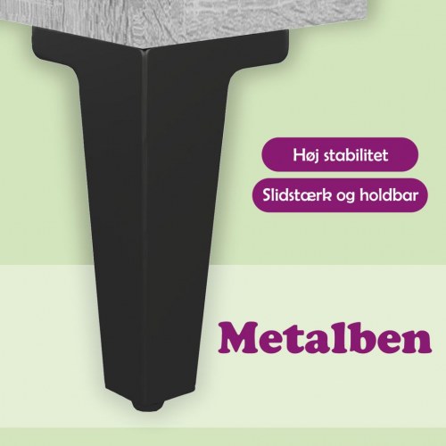 Skrivebord 140×50×75 cm i konstrueret træ - grå sonoma-eg