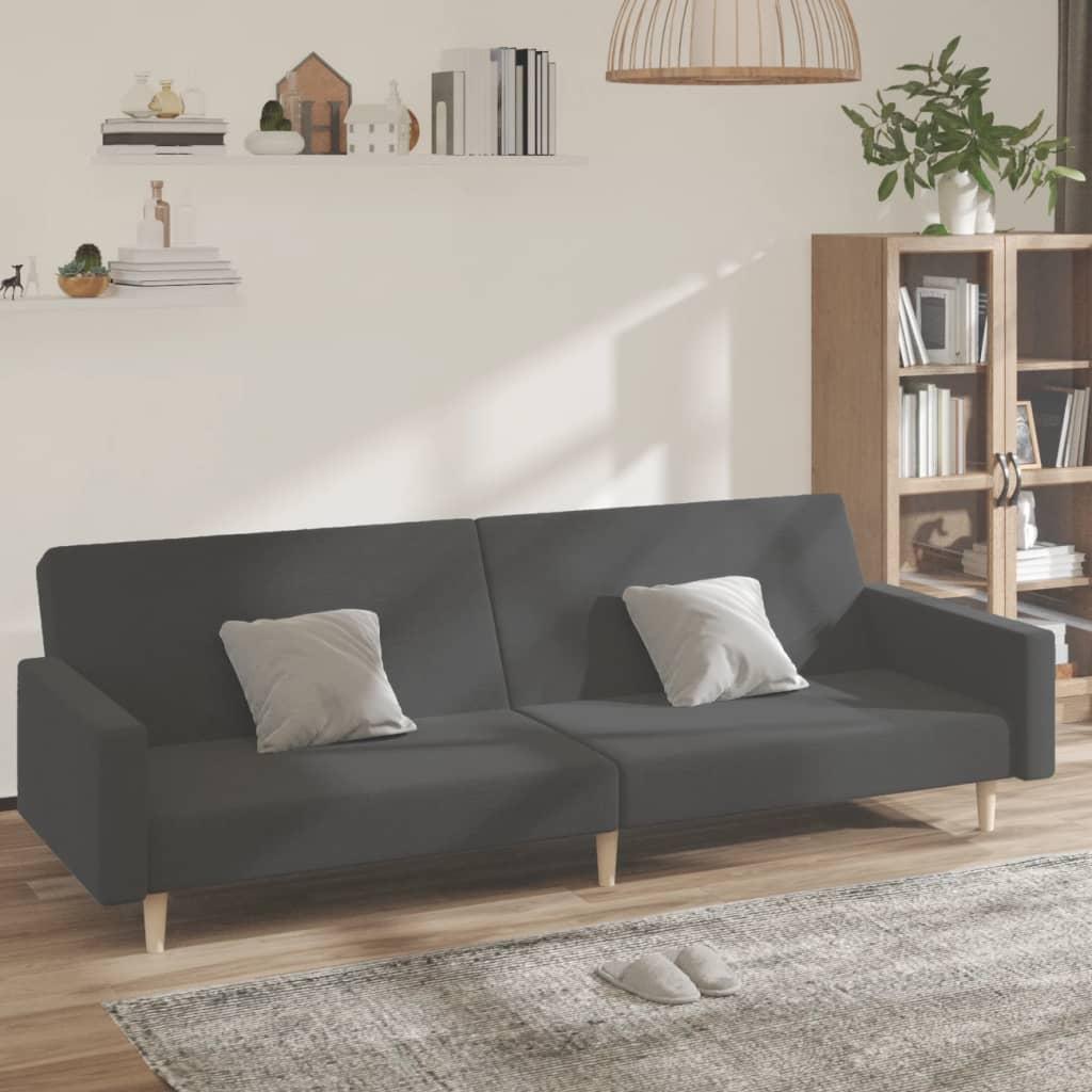 2-personers sovesofa stof mørkegrå billede