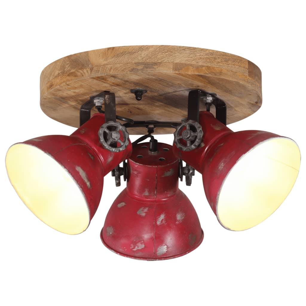 Loftlampe 25 W 35x35x25 cm E27 rustik rød billede