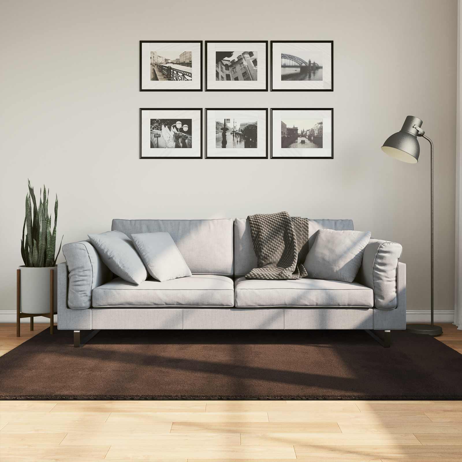 Områdetæpper Rektangulær HUARTE Brun 200 x 140 cm billede