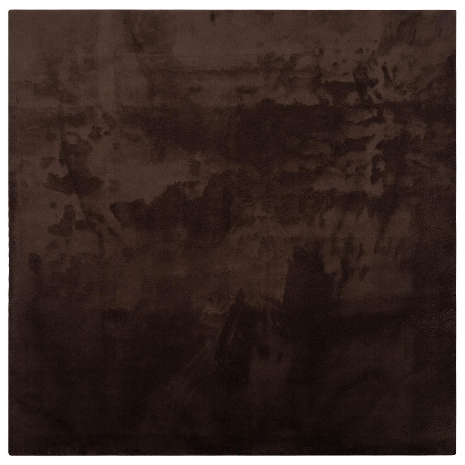 Områdetæpper Firkantet HUARTE Brun 240 x 240 cm billede