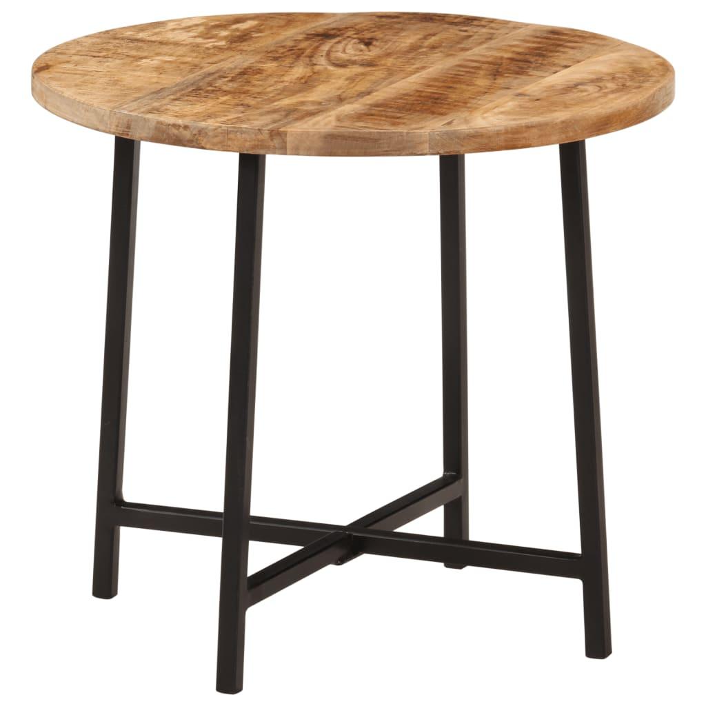 Sofabord 45x45x40 cm massivt mangotræ og jern billede