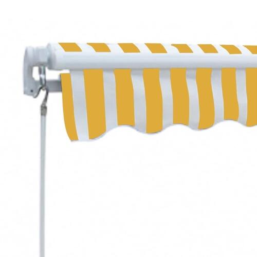 Foldemarkise manuel betjening 300 cm gul/hvid