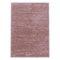 SYDNEY unicolor shaggy tæppe rosa rektangulært (OUTLET A)