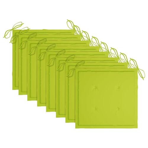 Foldbare havestole 8 stk. med hynder massivt akacietræ