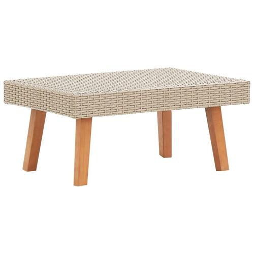 Haveloungesæt 3 dele med hynder polyrattan beige