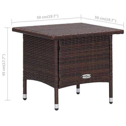Loungesæt til haven 2 dele med hynder polyrattan brun