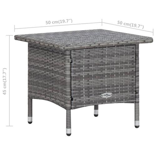 Loungesæt til haven 2 dele med hynder polyrattan grå