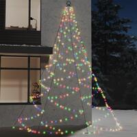 LED-juletræ til væg med metalkrog 720 LED'er 5 m flerfarvet