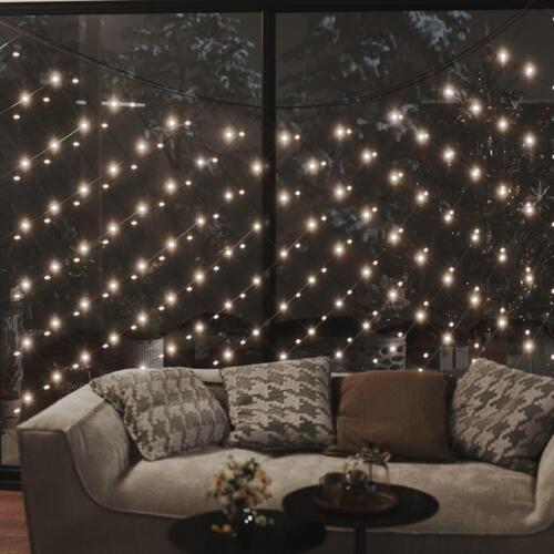 Lysnet 4x4 m 544 LED'er inde/ude varmt hvidt lys