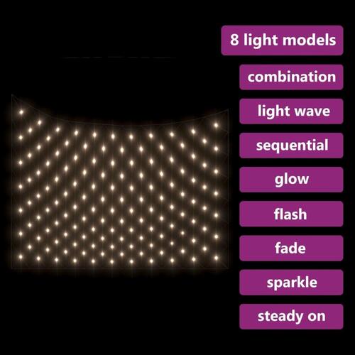 Lysnet 4x4 m 544 LED'er inde/ude varmt hvidt lys