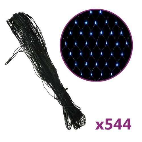 Lysnet 4x4 m 544 LED'er inde/ude blåt lys