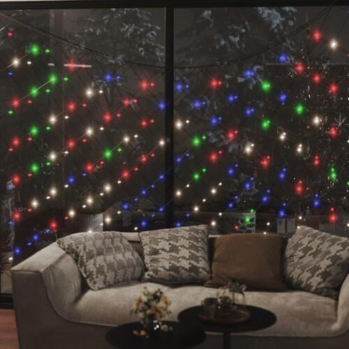 Lysnet 4x4 m 544 LED'er inde/ude flerfarvet lys