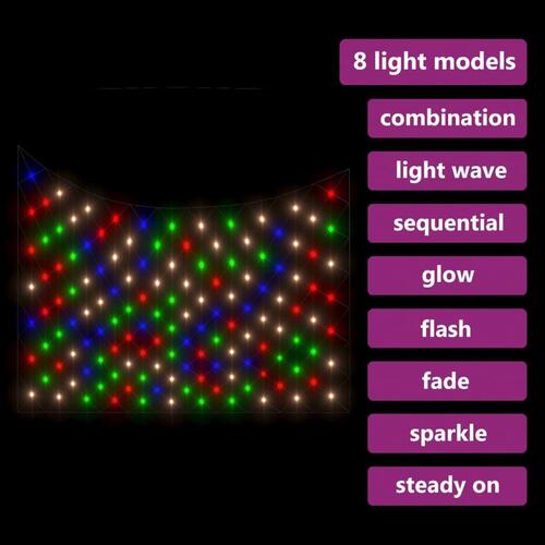 Lysnet 4x4 m 544 LED'er inde/ude flerfarvet lys
