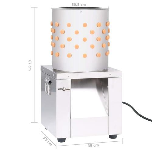 Plukkemaskine 119 fingre 150 W rustfrit stål