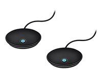 Logitech GROUP udvidelsesmikrofoner - kablet mikrofonsæt, sort (2 stk.)