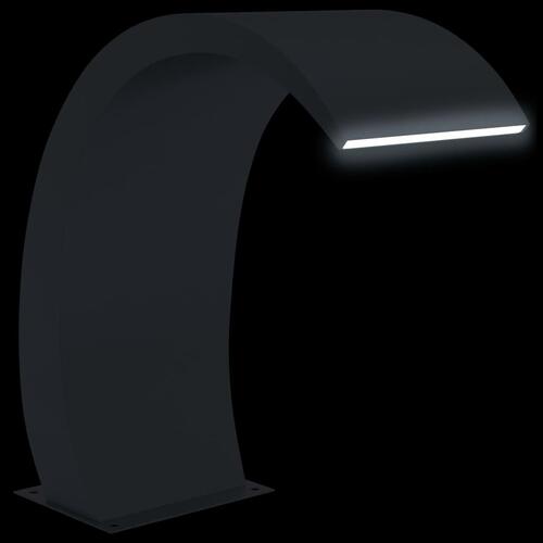 Fontæne til pool med LED'er 22x60x70 cm rustfrit stål 304