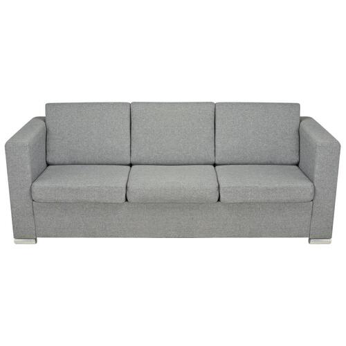 Sofasæt i tre dele stof lysegrå