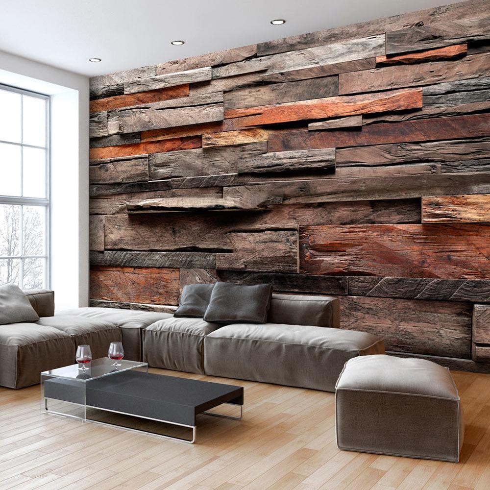 Fototapet - Rustic Style: Old Forest - 392 x 280 cm - Selvklæbende billede