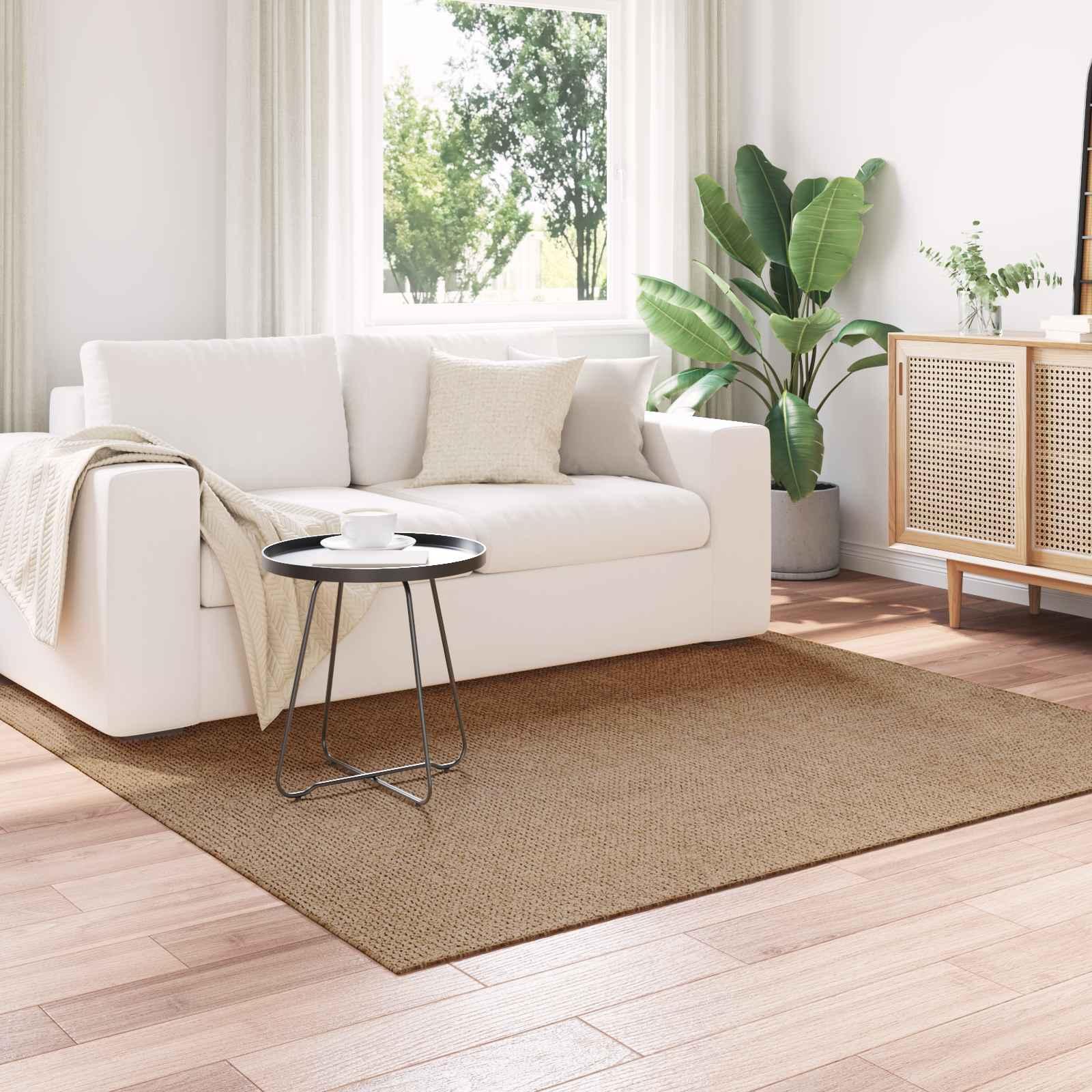 Områdetæpper Firkantet Naturfarvet 200 x 200 cm billede