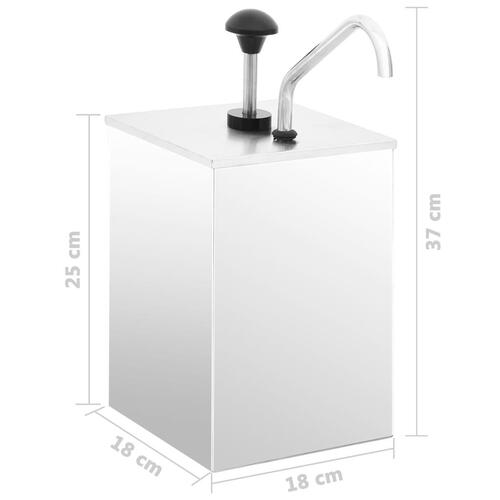 Saucedispenser 3,5 l rustfrit stål