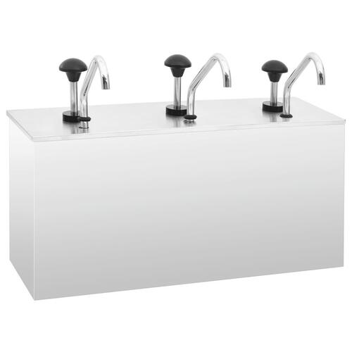 Saucedispenser 3 x 3,5 l rustfrit stål