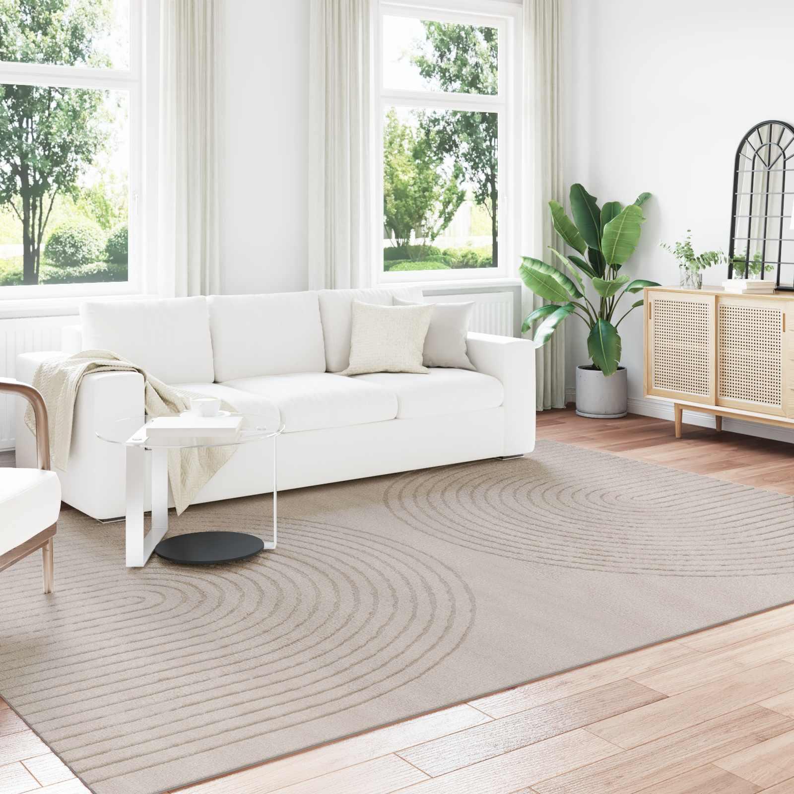 Områdetæppe rektangulært - Galati, beige 340 × 240 cm, polyester billede