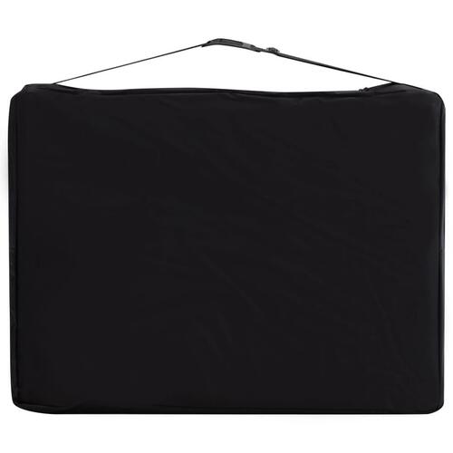 Sammenfoldeligt massagebord aluminiumsstel 3 zoner sort lilla