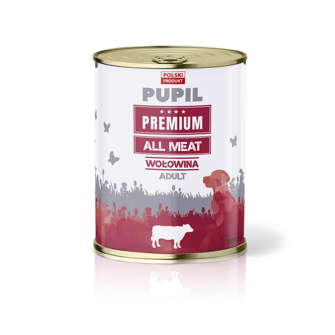 PUPIL Premium All Meat Okse – vådfoder til hund – 800 g billede
