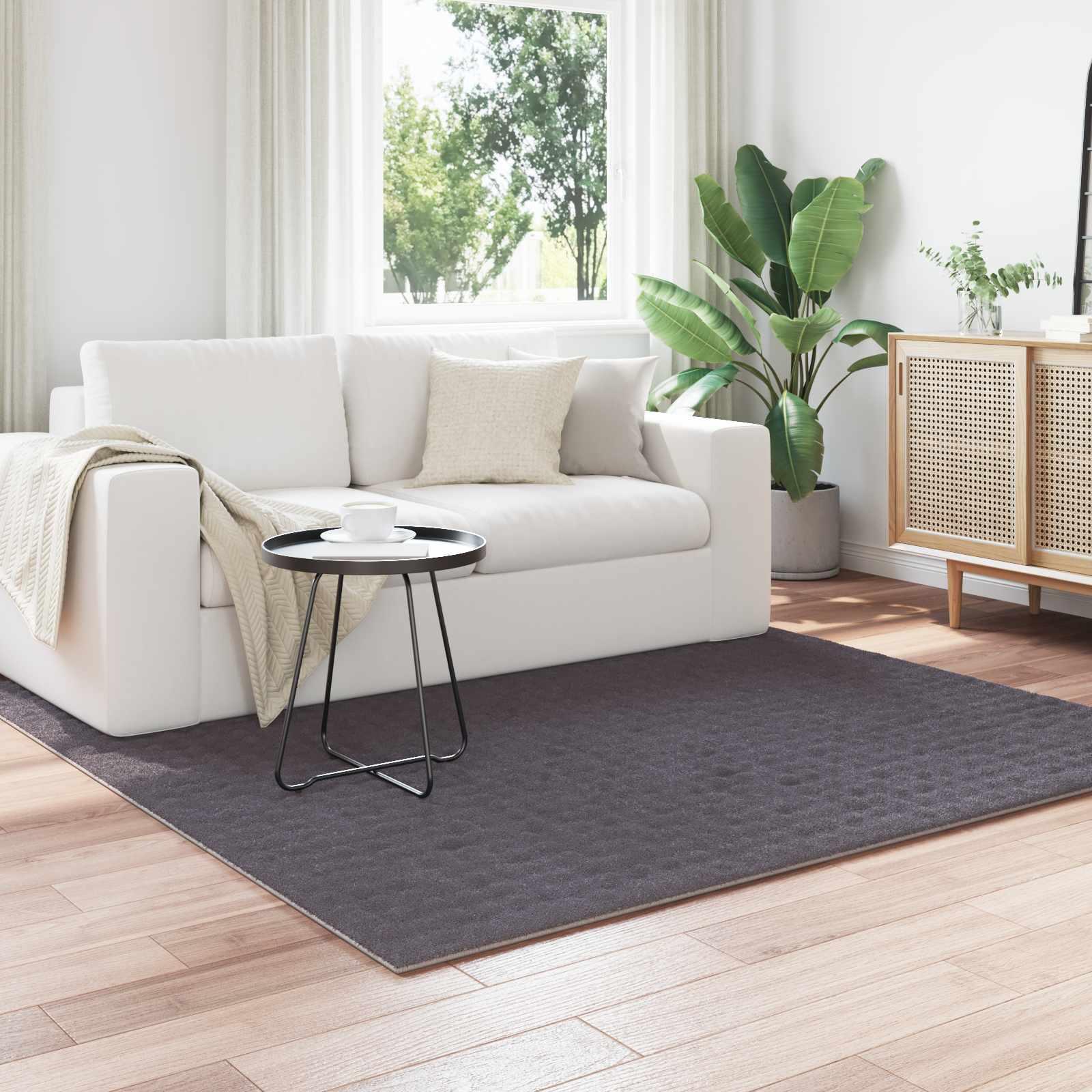 Områdetæpper Firkantet Antracit 120 x 120 cm billede