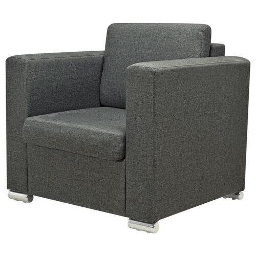 Sofasæt i tre dele stof mørkegrå