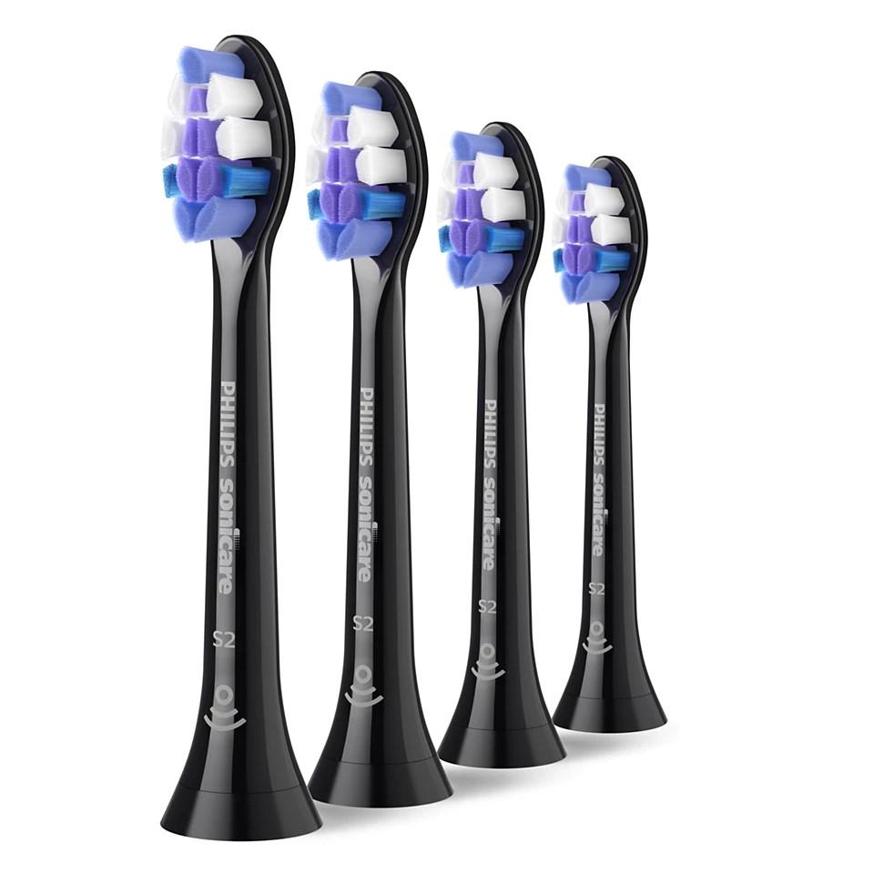 Philips Sonicare Sensitive S2 HX6054/88 tandbørstehoveder - 4 stk., sort