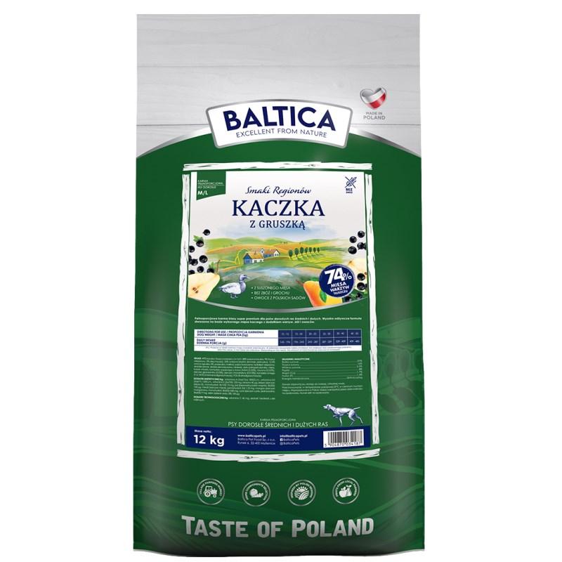 BALTICA Smaki Regionów - And med pære - tørfoder til mellem og store hunde, 12 kg billede
