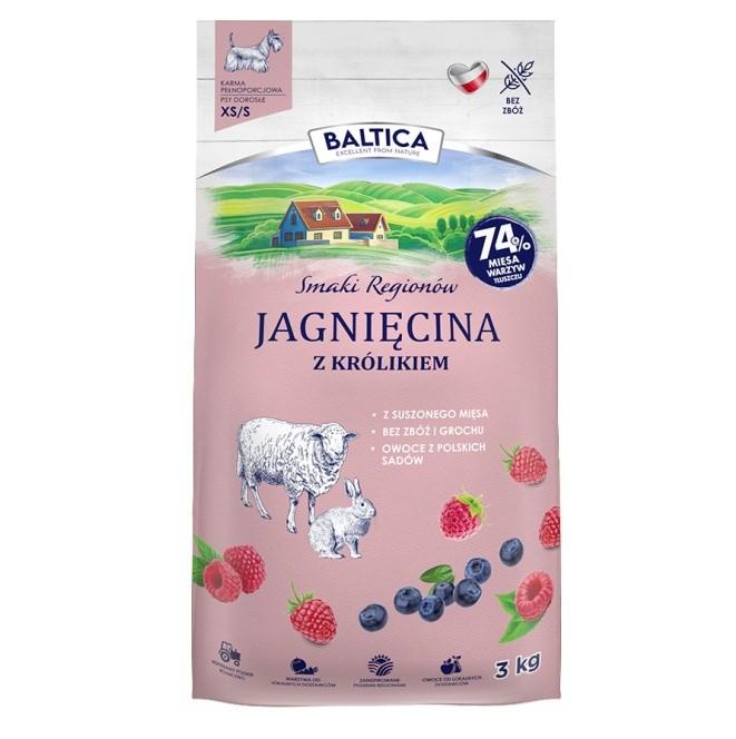 BALTICA Smaki regionów – små racer tørfoder med lam og kanin, 3 kg billede