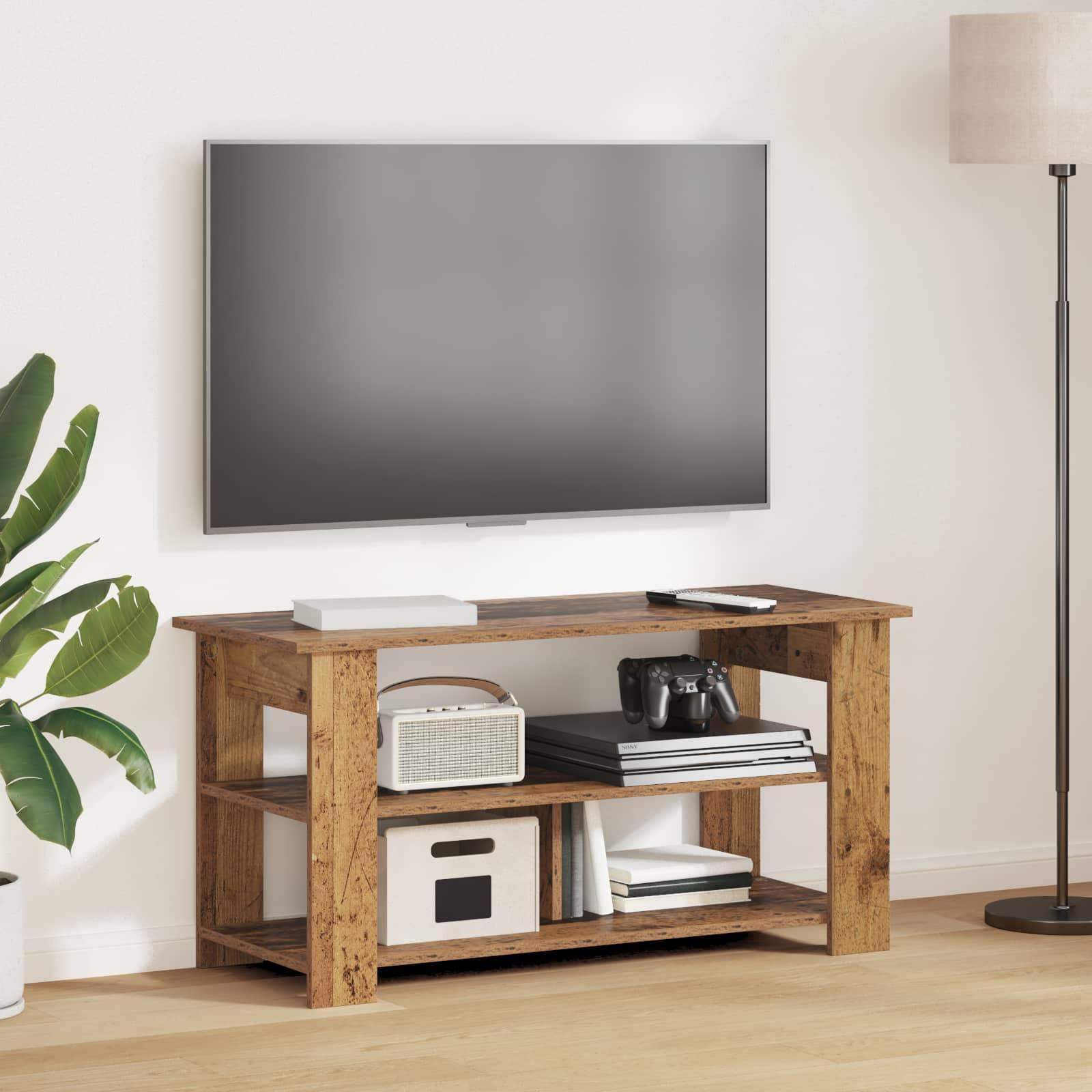 TV stand Gammelt træ 100 x 40 x 50 cm billede