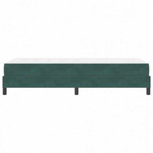 Kontinentalseng med madras Mørkegrøn 80 x 210 cm Stof