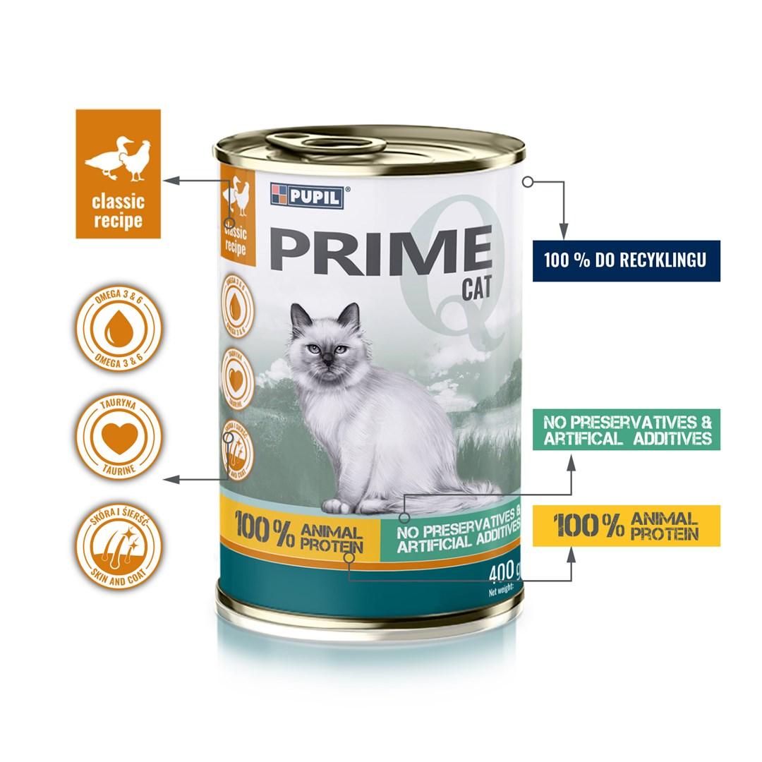 PUPIL Prime – vådfoder til kat, rig på kylling og and, 400 g billede
