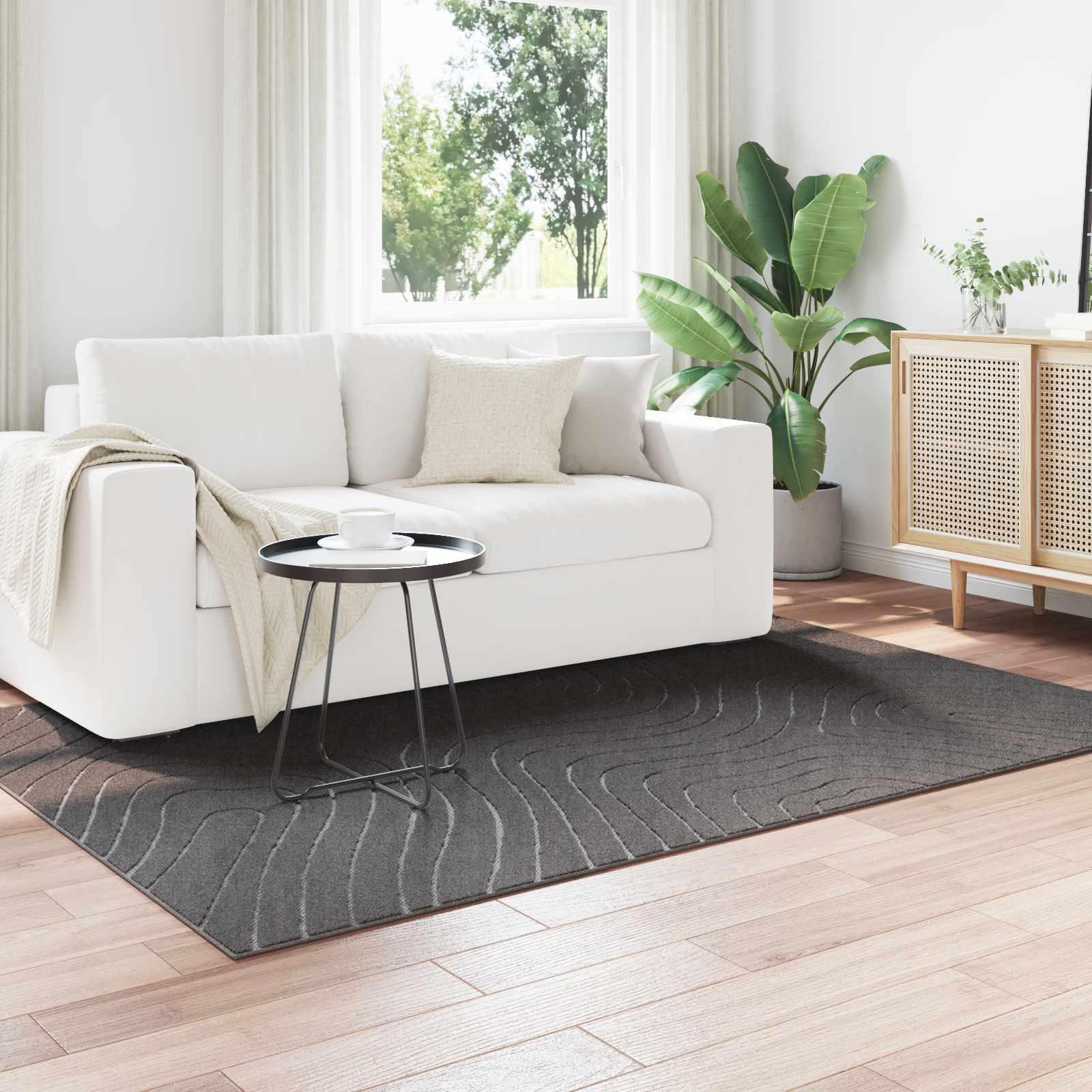 Områdetæpper Rektangulær Antracit 200 x 140 cm billede