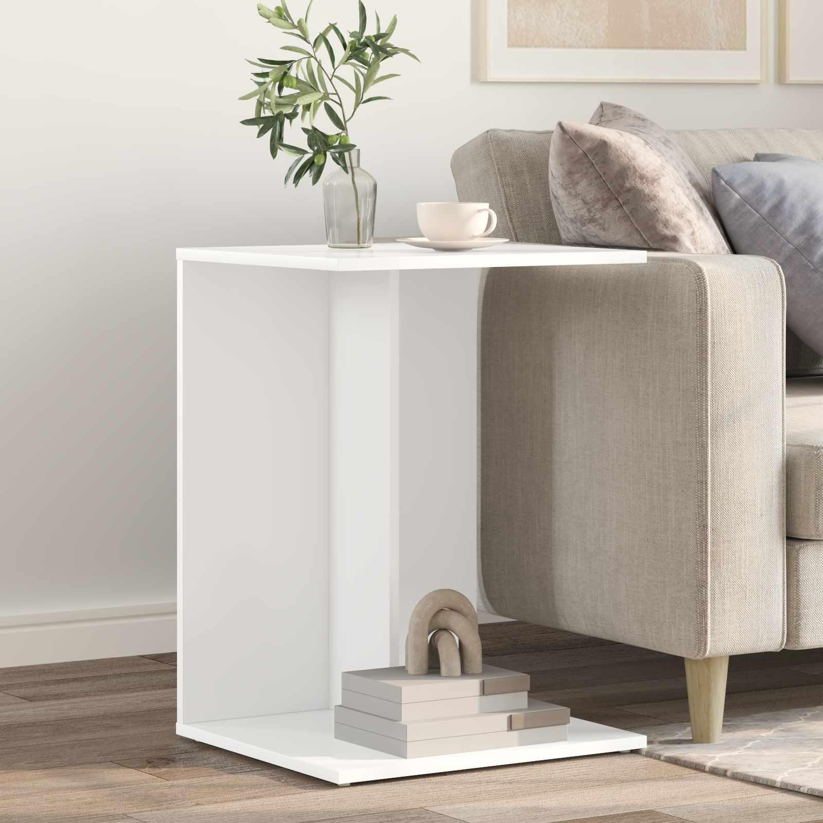 Sidebord Hvid 45 x 40 x 62,5 cm Konstrueret træ billede