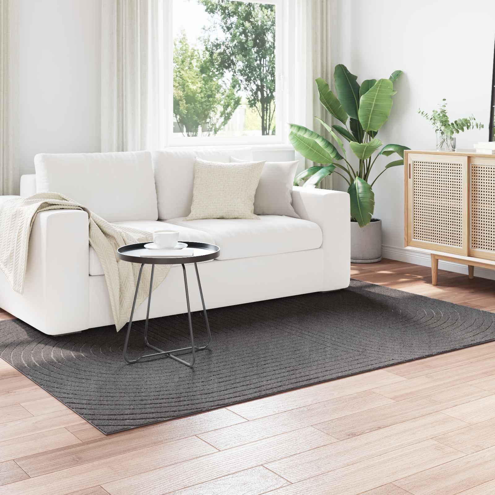 Områdetæpper Rektangulær Antracit 200 x 140 cm billede