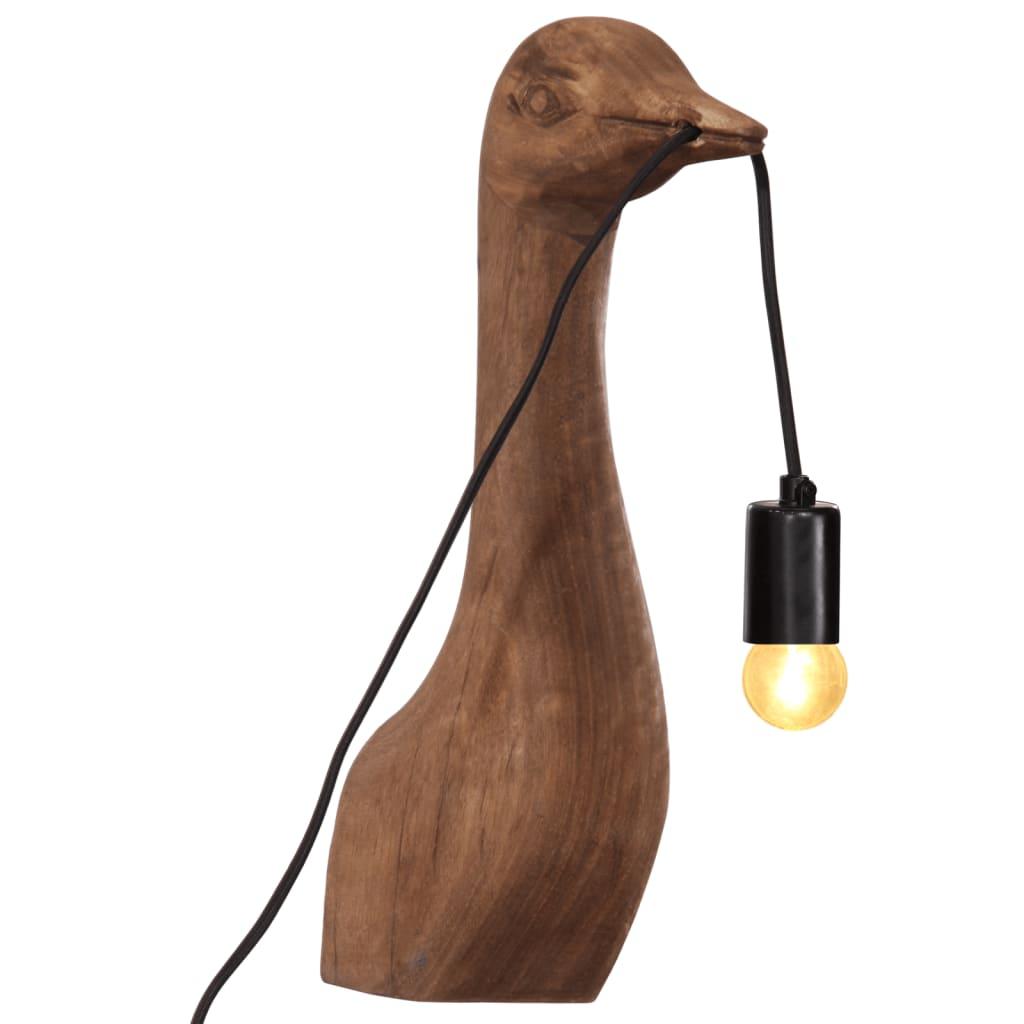 Væglampe i massivt mangotræ 12×12×42 cm - dyrefacon, E27 25 W billede